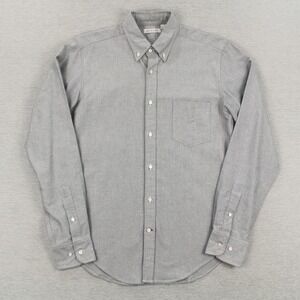 Gustin Shirt Mens Size M Gray Classic Fit Long Sleeve Button Down Cotton